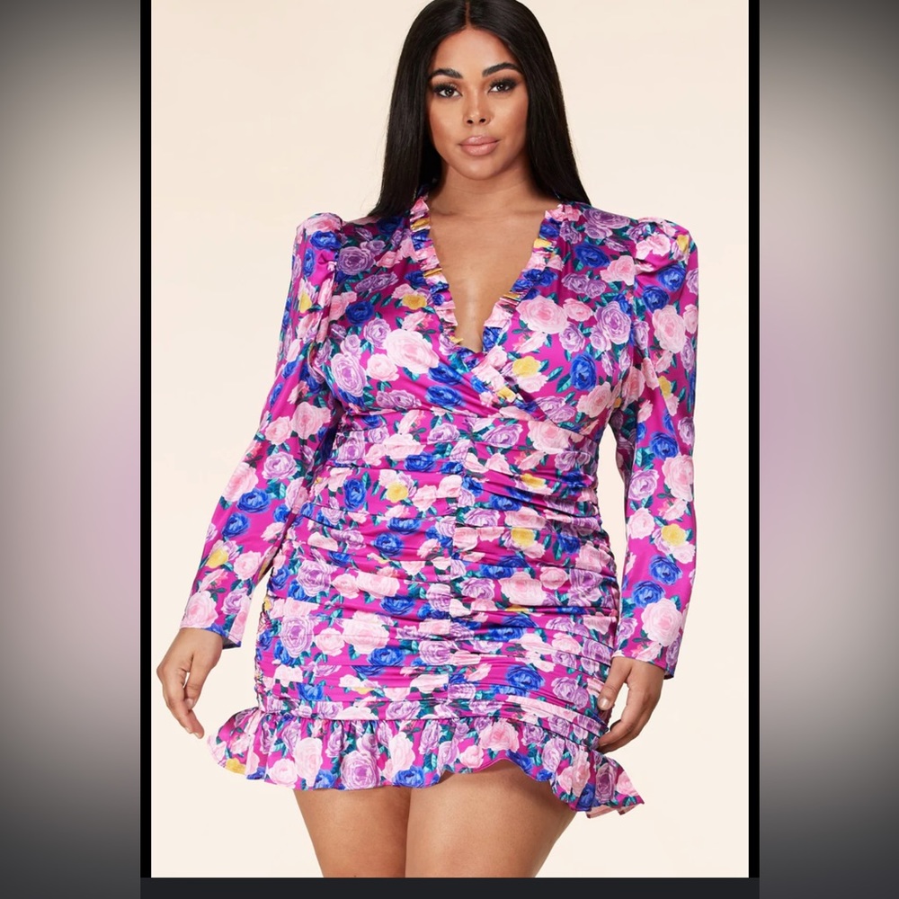L’atiste brand floral dress, size 2x, only worn once for maybe 2 hours at dinner